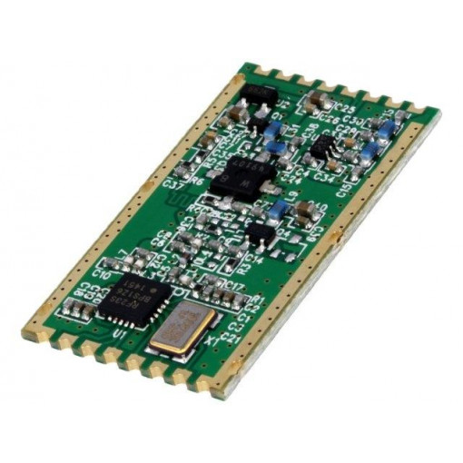 RFM23BP-433S2; Module: RF; FM transceiver; FSK; 433.92MHz; SPI; -120dBm; 3.3÷6VDC; HOPE MICROELECTRONICS