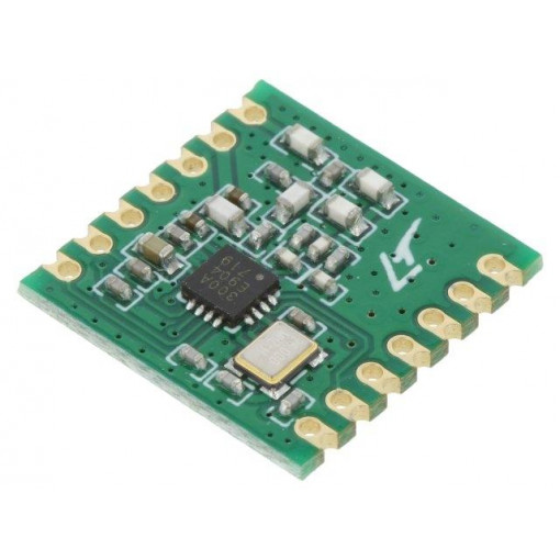 RFM300W-433S2; Module: RF; FM transceiver; FSK,GFSK,OOK; 433.92MHz; UART; -120dBm; HOPE MICROELECTRONICS
