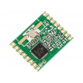 RFM69W-433S2; Module: RF; FM transceiver; FSK; 433.92MHz; SPI; -120dBm; 13dBm; HOPE MICROELECTRONICS RFM69W-433S2; Module: RF; FM transceiver; FSK; 433.92MHz; SPI; -120dBm; 13dBm; HOPE MICROELECTRONICS