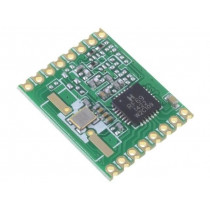 RFM69W-868S2; Module: RF; FM transceiver; FSK; 868MHz; SPI; -120dBm; 1.8÷3.6VDC; HOPE MICROELECTRONICS