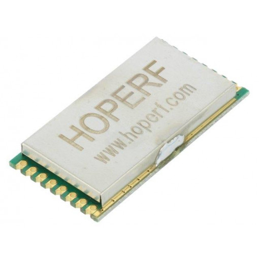 RFM95PW-868S2; Module: transceiver; RF; FSK,GFSK,GMSK,LoRa,MSK,OOK; 868MHz; HOPE MICROELECTRONICS