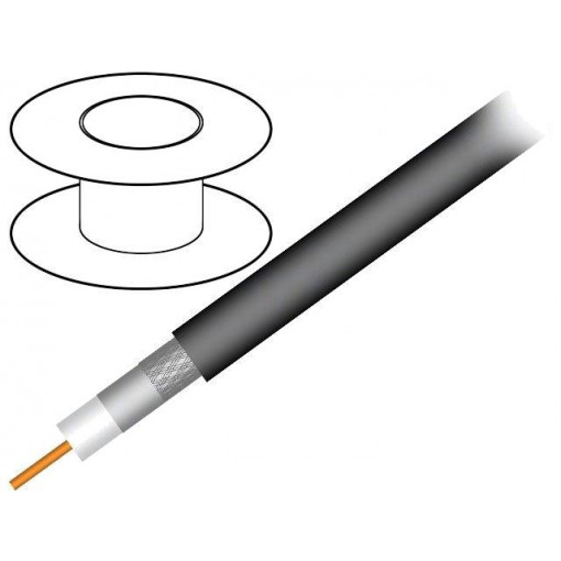 S1177BVCU; Wire: coaxial; RG11; 1x75Ω; solid; Cu; PVC; black; 305m; TELESTE S1177BVCU; Wire: coaxial; RG11; 1x75Ω; solid; Cu; PVC; black; 305m; TELESTE