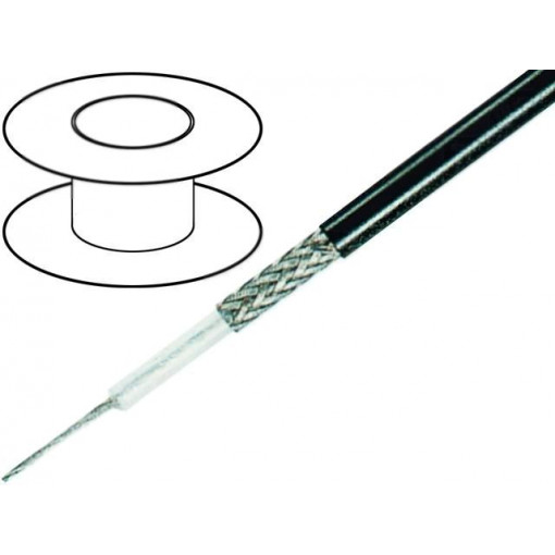 40003; Wire: coaxial; RG58CU; 1x50Ω; stranded; Cu; PVC; black; 100m; 5mm; HELUKABEL 40003; Wire: coaxial; RG58CU; 1x50Ω; stranded; Cu; PVC; black; 100m; 5mm; HELUKABEL
