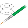 S5990 GVTCU; Wire: coaxial; RG59; 1x75Ω; solid; Cu; PVC; green; 100m; TELESTE