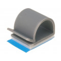 KKR-5A1-RT; Self-adhesive cable holder; PVC; grey; 13.2mm; RICHCO KKR-5A1-RT; Self-adhesive cable holder; PVC; grey; 13.2mm; RICHCO