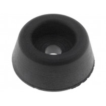 SOF-15129; Foot; H: 7.1mm; black; rubber; Dim: Ø15.9mm; Cutout: Ø3.2mm; -40÷50°C; RICHCO