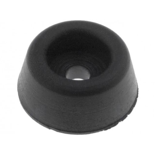 SOF-15129; Foot; H: 7.1mm; black; rubber; Dim: Ø15.9mm; Cutout: Ø3.2mm; -40÷50°C; RICHCO