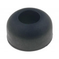 SOF-15140; Foot; H: 9.5mm; black; rubber; Dim: Ø17.5mm; Cutout: Ø4mm; -40÷50°C; RICHCO