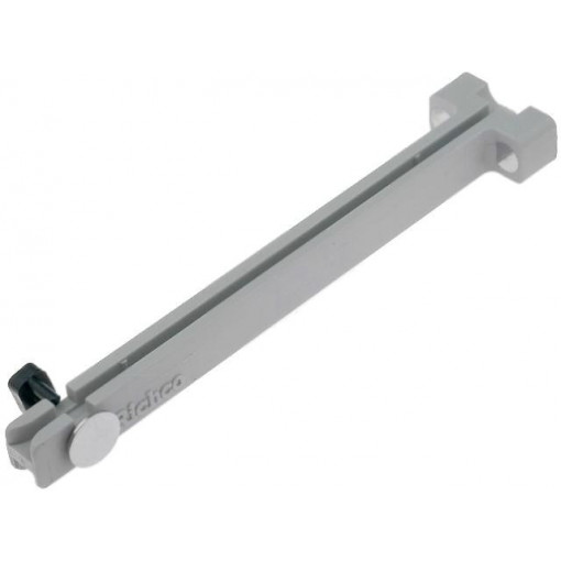 VMCG-90-MPBK; PCB guide; polyamide; grey; L: 90mm; B: 81.5mm; C: 18mm; D: 3mm; E: 2mm; RICHCO