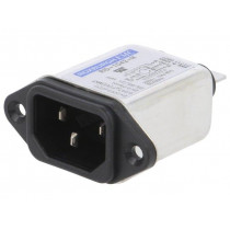 RID1042H; Connector: AC supply; socket; male; 10A; 250VAC; IEC 60320; 0.26mH; ROXBURGH EMC