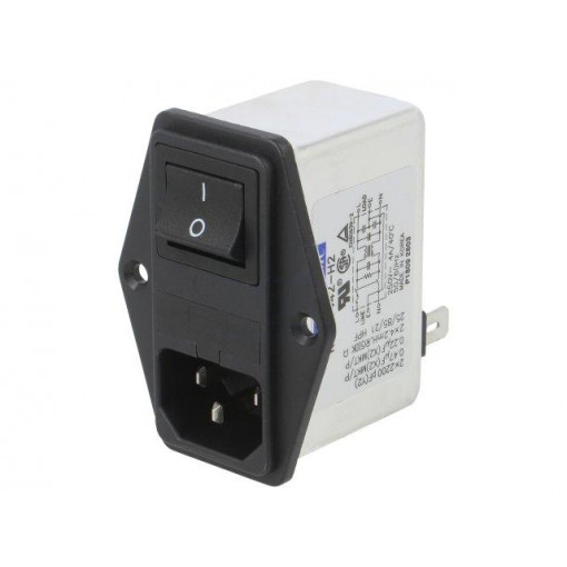 RIP0442H2; Connector: AC supply; socket; male; 4A; 250VAC; IEC 60320; -25÷85°C; ROXBURGH EMC