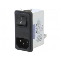 RIQ0442H2; Connector: AC supply; socket; male; 4A; 250VAC; IEC 60320; -25÷85°C; ROXBURGH EMC