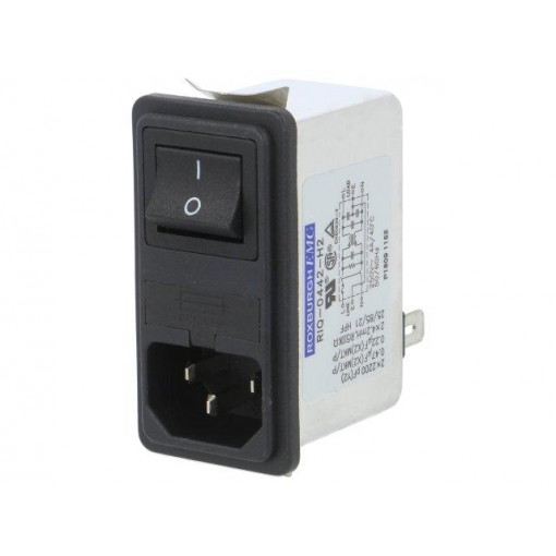 RIQ0442H2; Connector: AC supply; socket; male; 4A; 250VAC; IEC 60320; -25÷85°C; ROXBURGH EMC