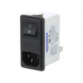 RIQ0642H2; Connector: AC supply; socket; male; 6A; 250VAC; IEC 60320; -25÷85°C; ROXBURGH EMC