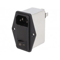 RIS0222H2; Connector: AC supply; socket; male; 2A; 250VAC; IEC 60320; -25÷85°C; ROXBURGH EMC