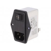 RIS0622H2; Connector: AC supply; socket; male; 6A; 250VAC; IEC 60320; -25÷85°C; ROXBURGH EMC