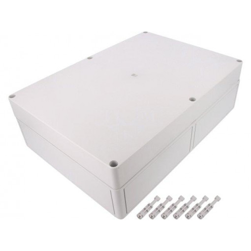 9523.000; Enclosure: multipurpose; X: 254mm; Y: 360mm; Z: 111mm; PK; light grey; RITTAL