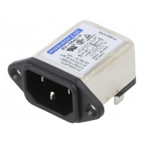 RIX0642H; Connector: AC supply; socket; male; 6A; 250VAC; IEC 60320; -25÷85°C; ROXBURGH EMC