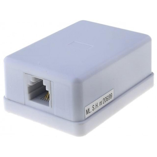 ; Socket; RJ11; Layout: 6p4c; surface-mounted,screw,self-adhesive; ; Socket; RJ11; Layout: 6p4c; surface-mounted,screw,self-adhesive;