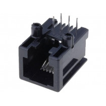 215876-1; Socket; RJ12; PIN: 6; low profile; Layout: 6p6c; THT; on PCBs; 11.5mm; TE Connectivity