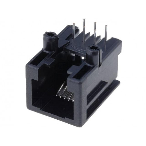 215876-1; Socket; RJ12; PIN: 6; low profile; Layout: 6p6c; THT; on PCBs; 11.5mm; TE Connectivity