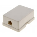 RJ12GN-M; Socket; RJ12; Layout: 6p6c; surface-mounted,screw,self-adhesive; NINIGI