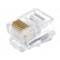 ; Plug; RJ12; PIN: 6; Layout: 6p6c; IDC,crimped; for cable; NINIGI