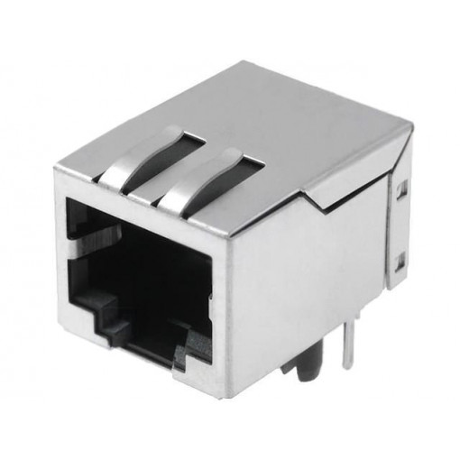 LMJ1598824110DT39; Socket; RJ45; PIN: 8; shielded,with isolation transformer; THT; AMPHENOL
