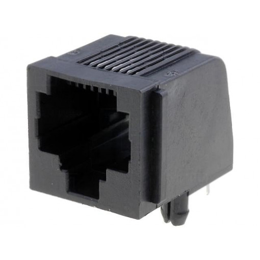 5520251-4; Socket; RJ45; PIN: 8; with panel stop blockade; Layout: 8p8c; THT; TE Connectivity