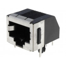 5555141-1; Socket; RJ45; PIN: 8; Cat: 3; shielded,with panel stop blockade; TE Connectivity