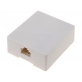 ; Socket; RJ45; Layout: 8p8c; screw terminal; H: 57mm; W: 50mm; D: 21mm; 