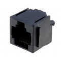 5520259-4; Socket; RJ45; PIN: 8; with panel stop blockade; Layout: 8p8c; THT; TE Connectivity