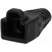 6510-0100-06; RJ45 plug boot; 6mm; Colour: black; ENCITECH