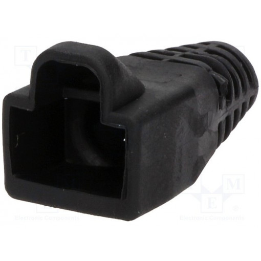 6510-0100-06; RJ45 plug boot; 6mm; Colour: black; ENCITECH