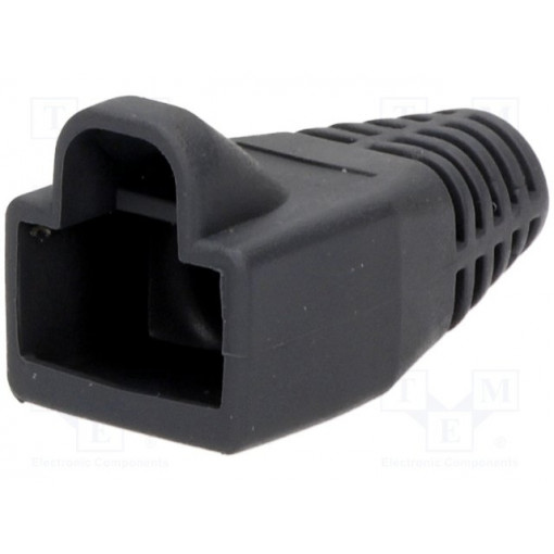 6510-0100-02; RJ45 plug boot; 6mm; Colour: dark grey; ENCITECH