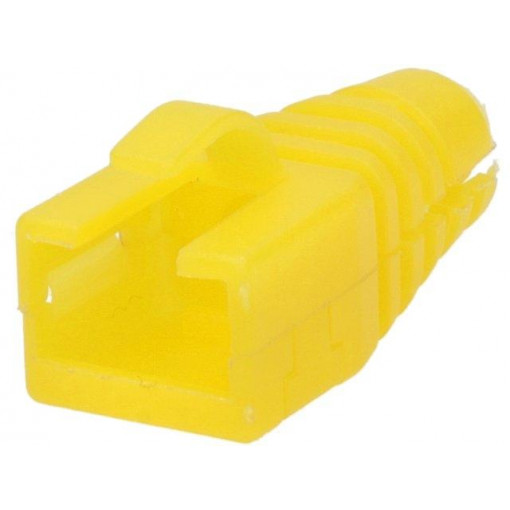 6510-0102-04; RJ45 plug boot; Colour: yellow; ENCITECH