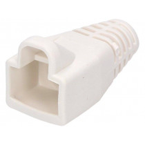 6510-0100-08; RJ45 plug boot; 6mm; Colour: white; ENCITECH