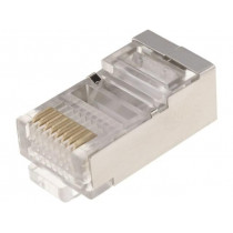 DS1123-15-P80TN; Plug; RJ45; PIN: 8; shielded; Layout: 8p8c; IDC,crimped; for cable; CONNFLY