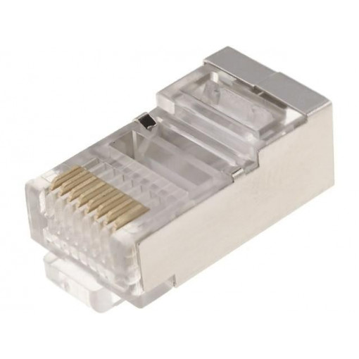DS1123-15-P80TN; Plug; RJ45; PIN: 8; shielded; Layout: 8p8c; IDC,crimped; for cable; CONNFLY