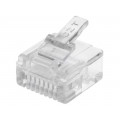 DS1123-03-P80T; Plug; RJ45; PIN: 8; short; Layout: 8p8c; IDC,crimped; for cable; CONNFLY DS1123-03-P80T; Plug; RJ45; PIN: 8; short; Layout: 8p8c; IDC,crimped; for cable; CONNFLY