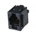 5520257-2; Socket; RJ9; PIN: 4; with panel stop blockade; Layout: 4p4c; THT; TE Connectivity