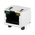 RJHSE-5384; Socket; RJ45; Cat: 5; shielded,with LED; Layout: 8p8c; THT; AMPHENOL