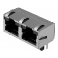 RJHSE538002; Socket; RJ45; Cat: 5; shielded,double; Layout: 8p8c; THT; angled 90°; AMPHENOL