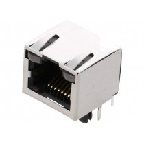 RJHSE-538A; Socket; RJ45; Cat: 5; shielded,with LED; Layout: 8p8c; THT; AMPHENOL
