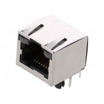 RJHSE-538B; Socket; RJ45; Cat: 5; shielded,with LED; Layout: 8p8c; THT; AMPHENOL