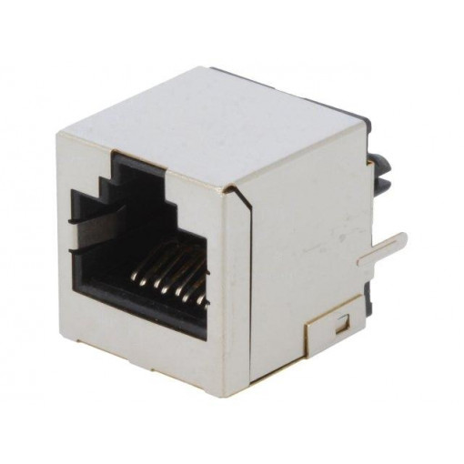 RJJS-88-141-E7V-058; Socket; RJ45; PIN: 8; Cat: 6a; shielded; Layout: 8p8c; THT; straight; ENCITECH