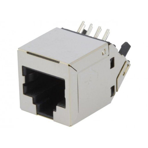 RJJS-88-142-E7A-026; Socket; RJ45; PIN: 8; Cat: 6; shielded; Layout: 8p8c; THT; angled; ENCITECH