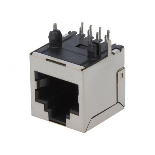 RJJS-88-142-E7H-020; Socket; RJ45; PIN: 8; Cat: 6; shielded; Layout: 8p8c; THT; angled; ENCITECH
