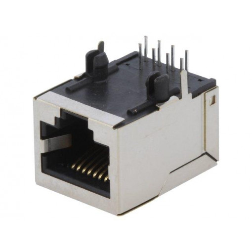 RJJS-88-142-E9H-032; Socket; RJ45; PIN: 8; Cat: 5e; shielded; Layout: 8p8c; THT; angled; ENCITECH