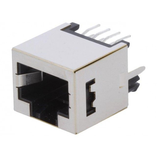 RJJS-88-A22-E1V; Socket; RJ45; PIN: 8; shielded; Layout: 8p8c; THT; straight; ENCITECH